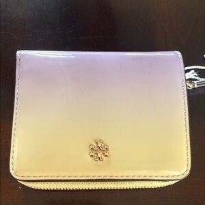 Tory Burch Lavender and Pastel Yellow Wallet